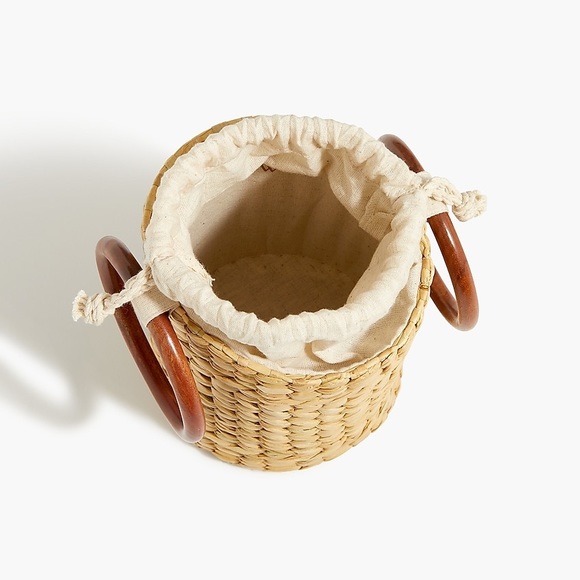 J. Crew Rattan Woven Basket Handbag - Picture 3 of 3
